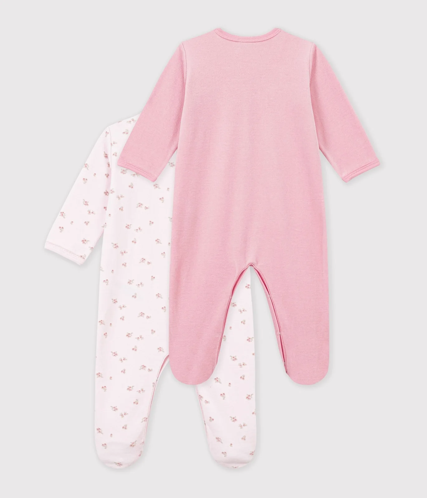 Pack of printed velour pyjamas for babies