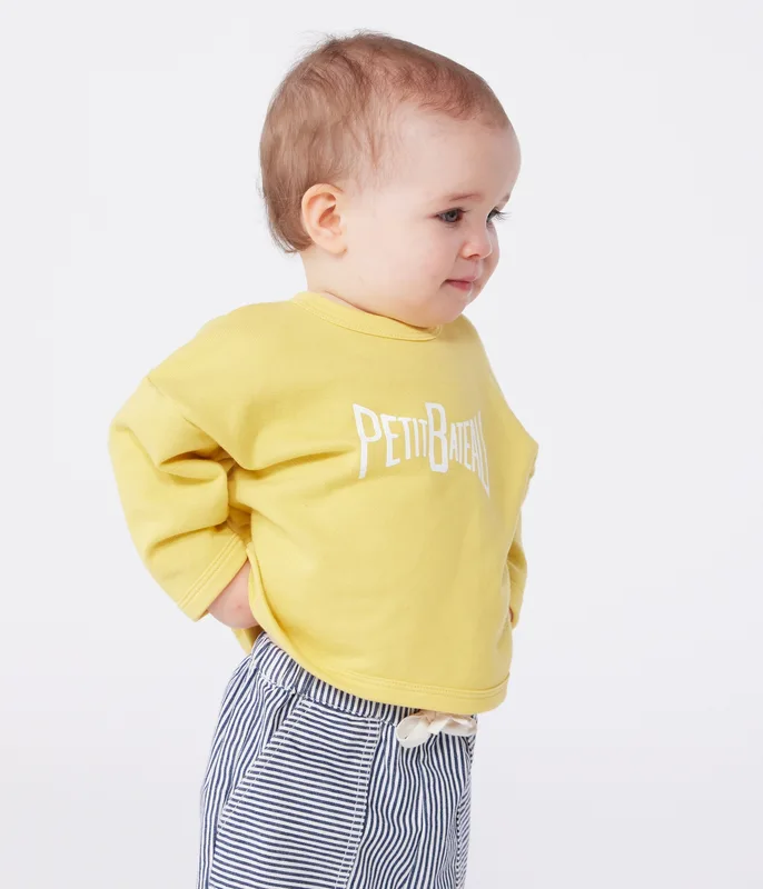 Plain cotton baby sweatshirt