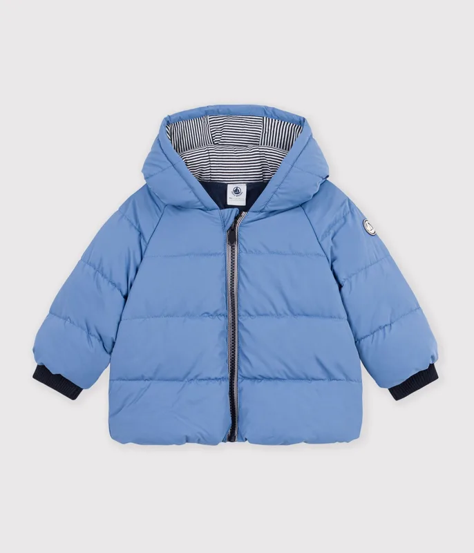 Babies' puffer jacket in plain polyester