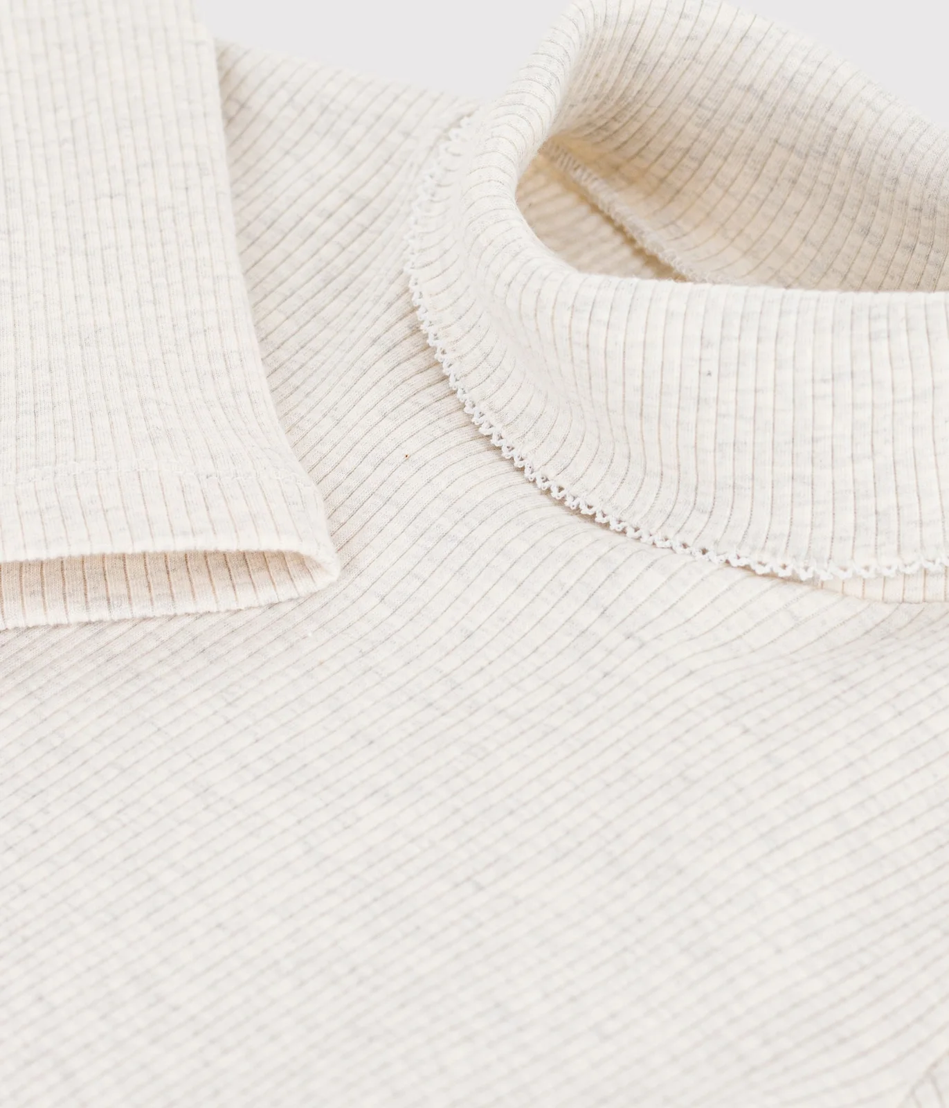 Children's plain cotton rollneck top