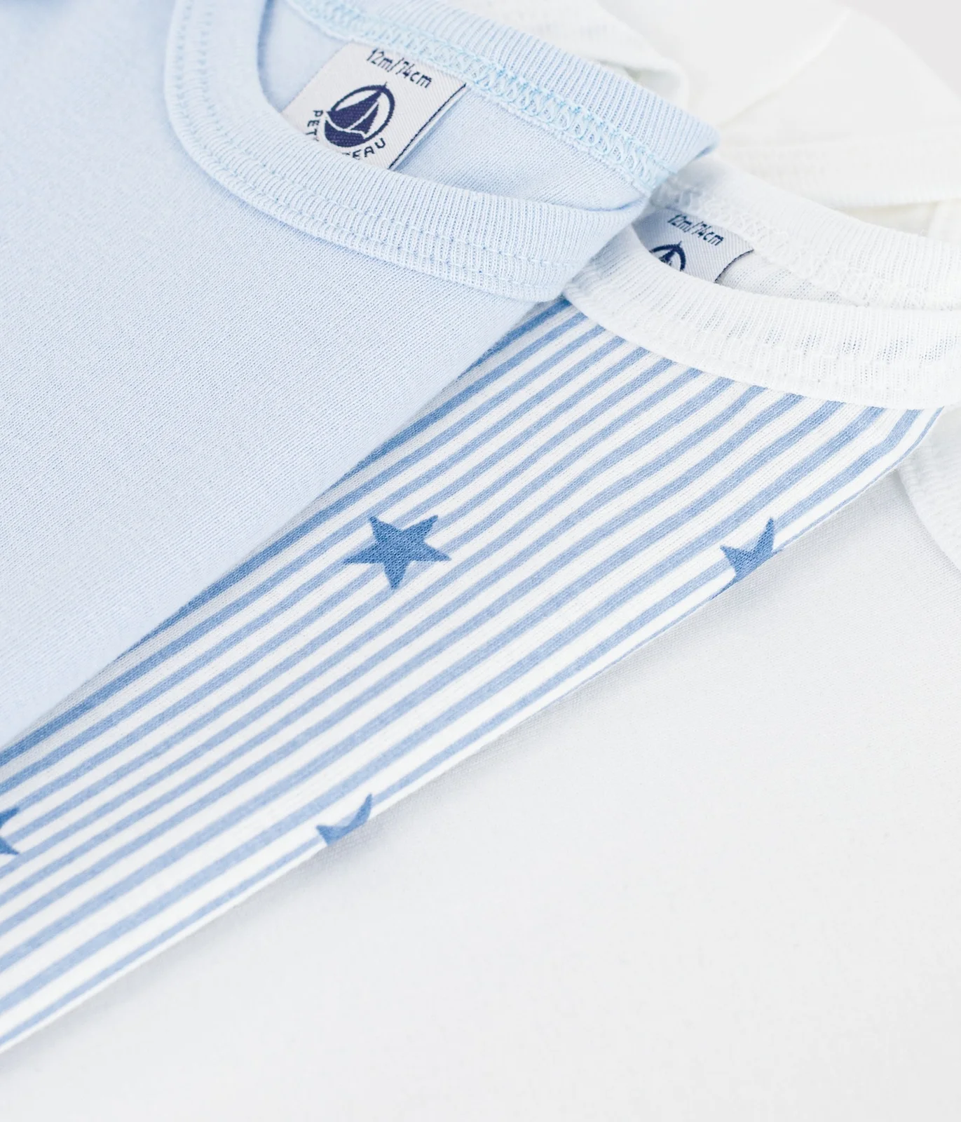 Pack of short-sleeved bodies in Paris print cotton for babies