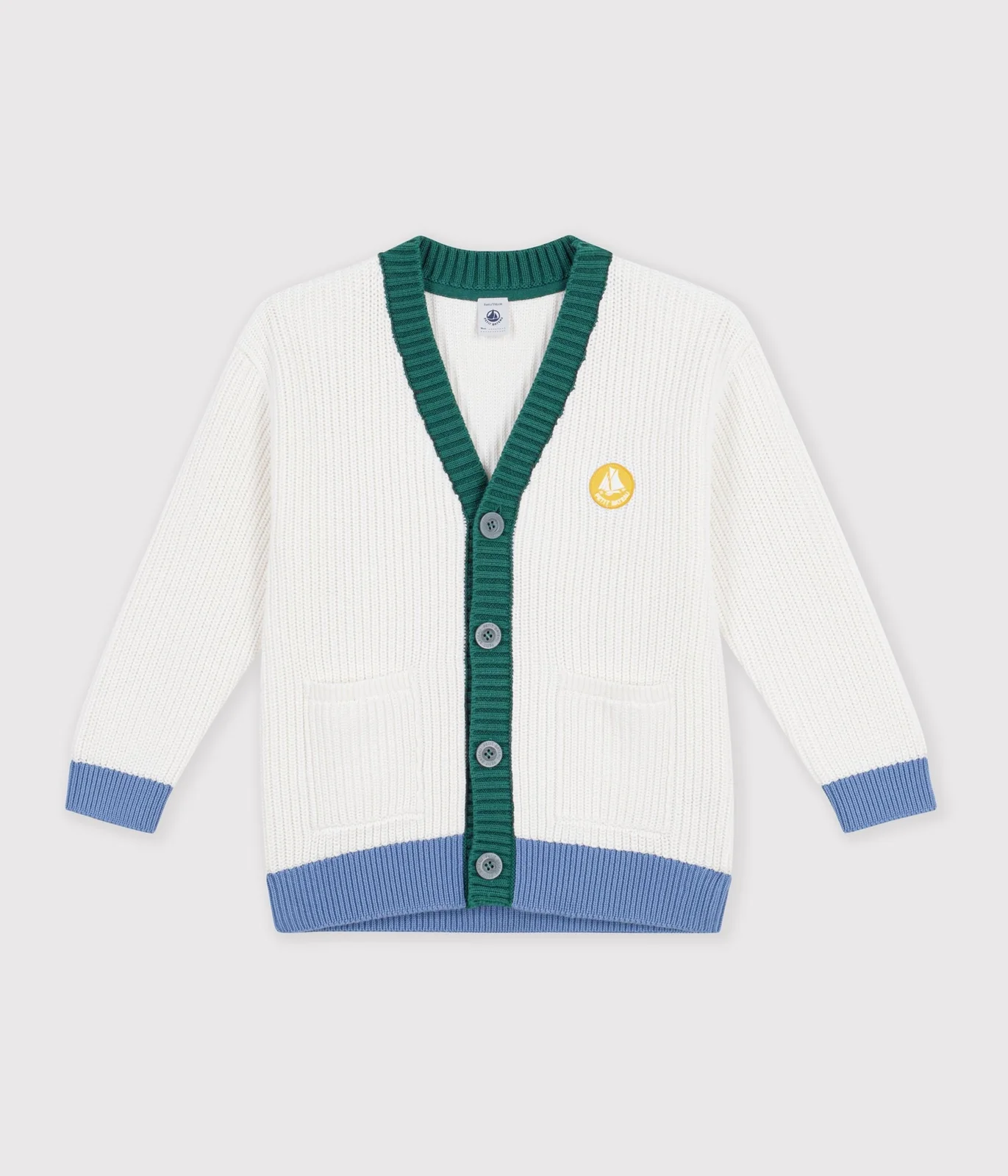 Children's plain cotton cardigan