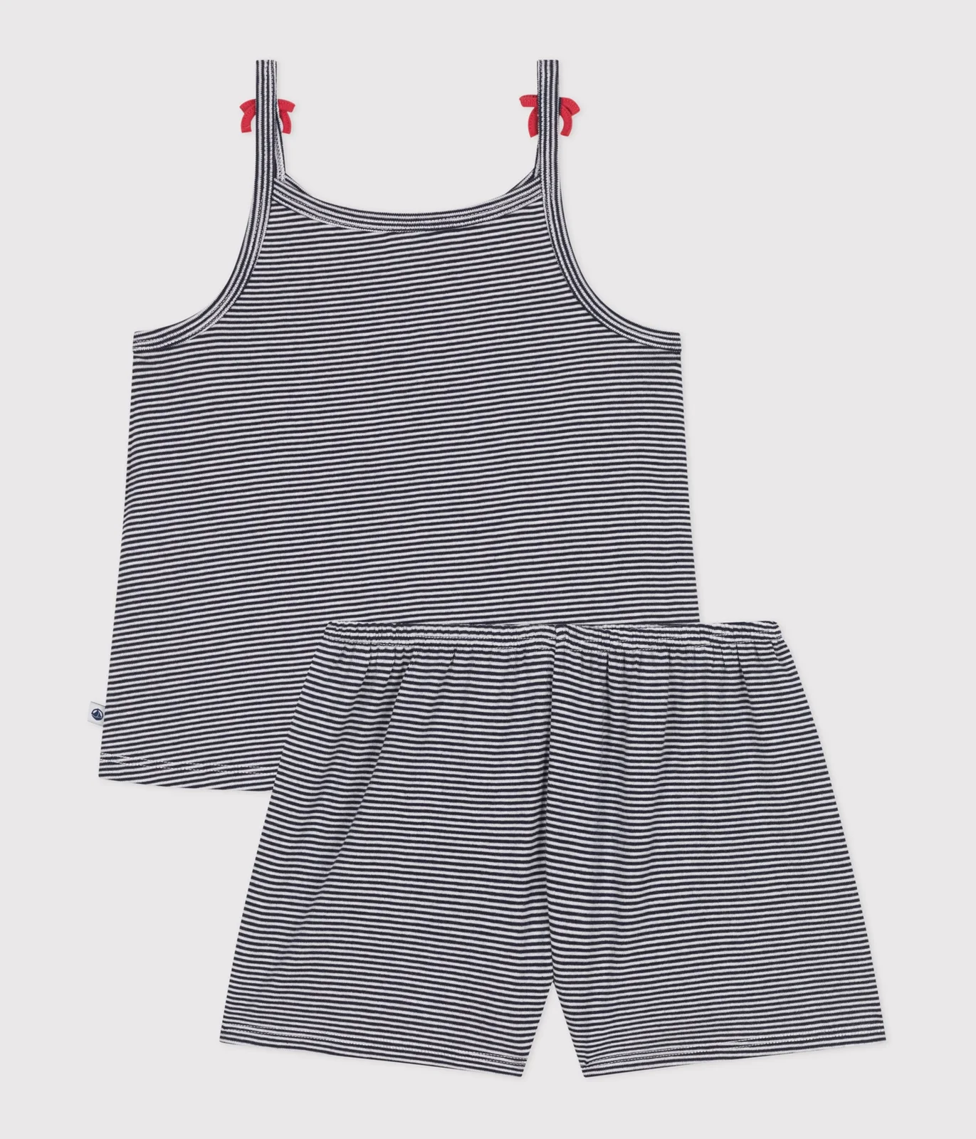 Children's short stripy strappy pyjamas