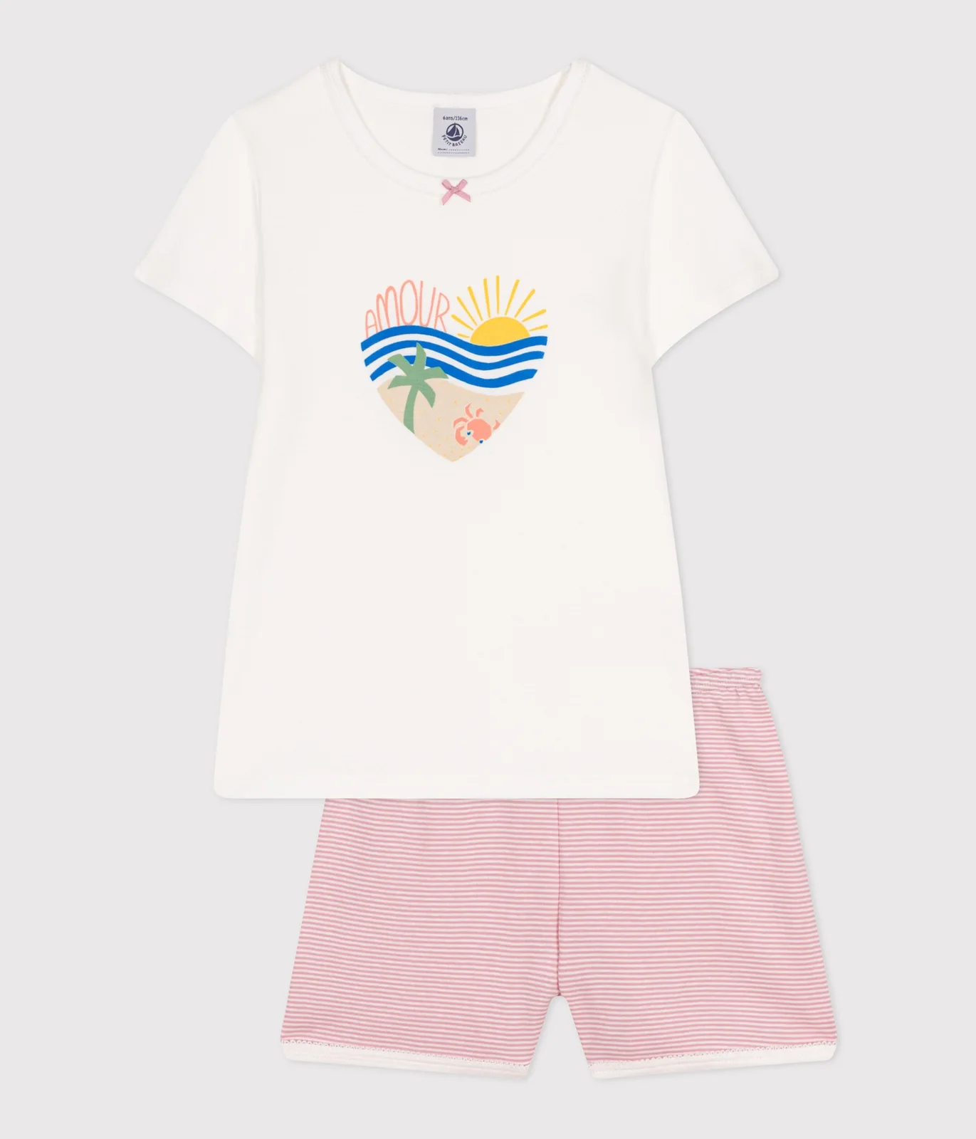 Children's short cotton pyjamas