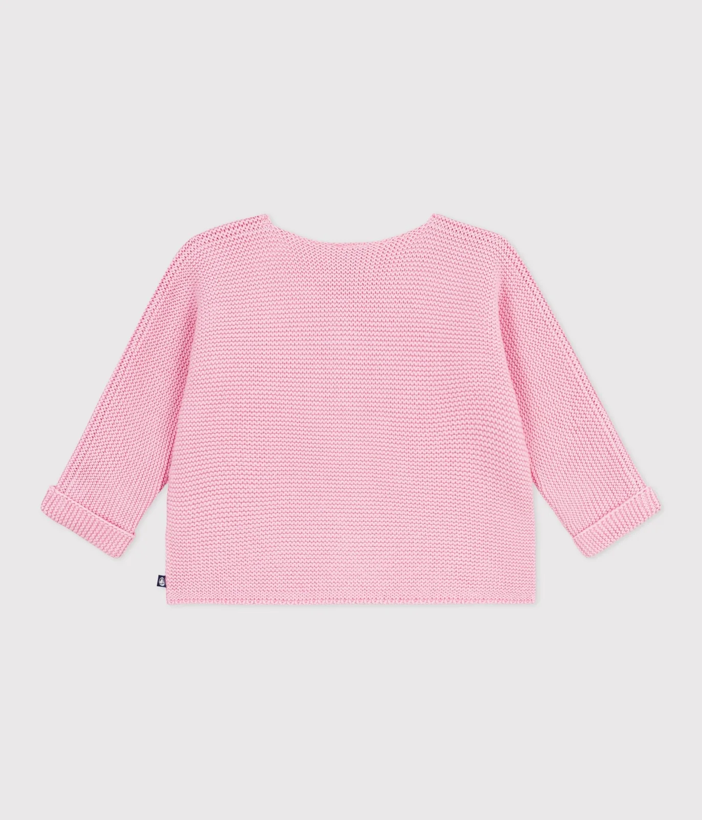 Babies' moss stitch cotton cardigan