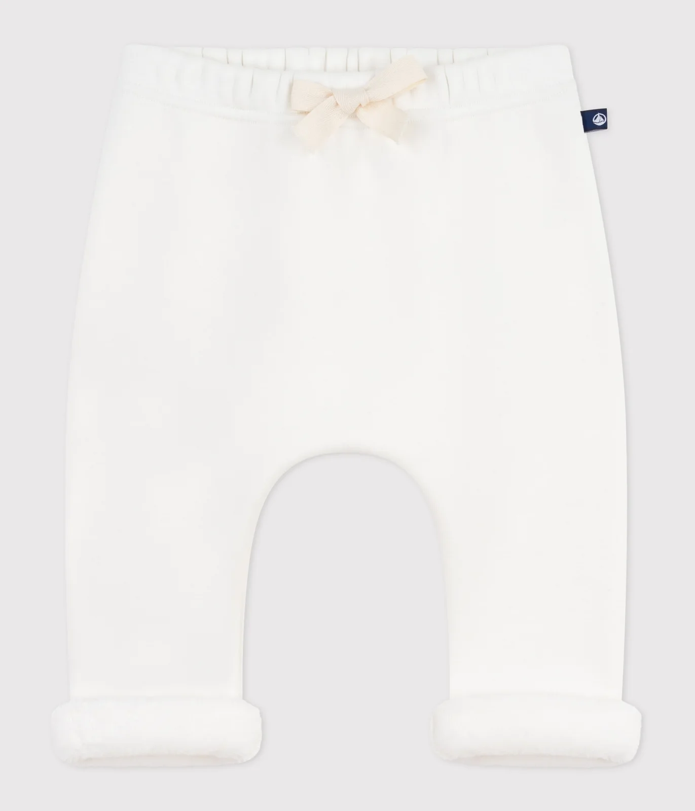 Solid-color cotton baby Trousers with an elasticated waistband