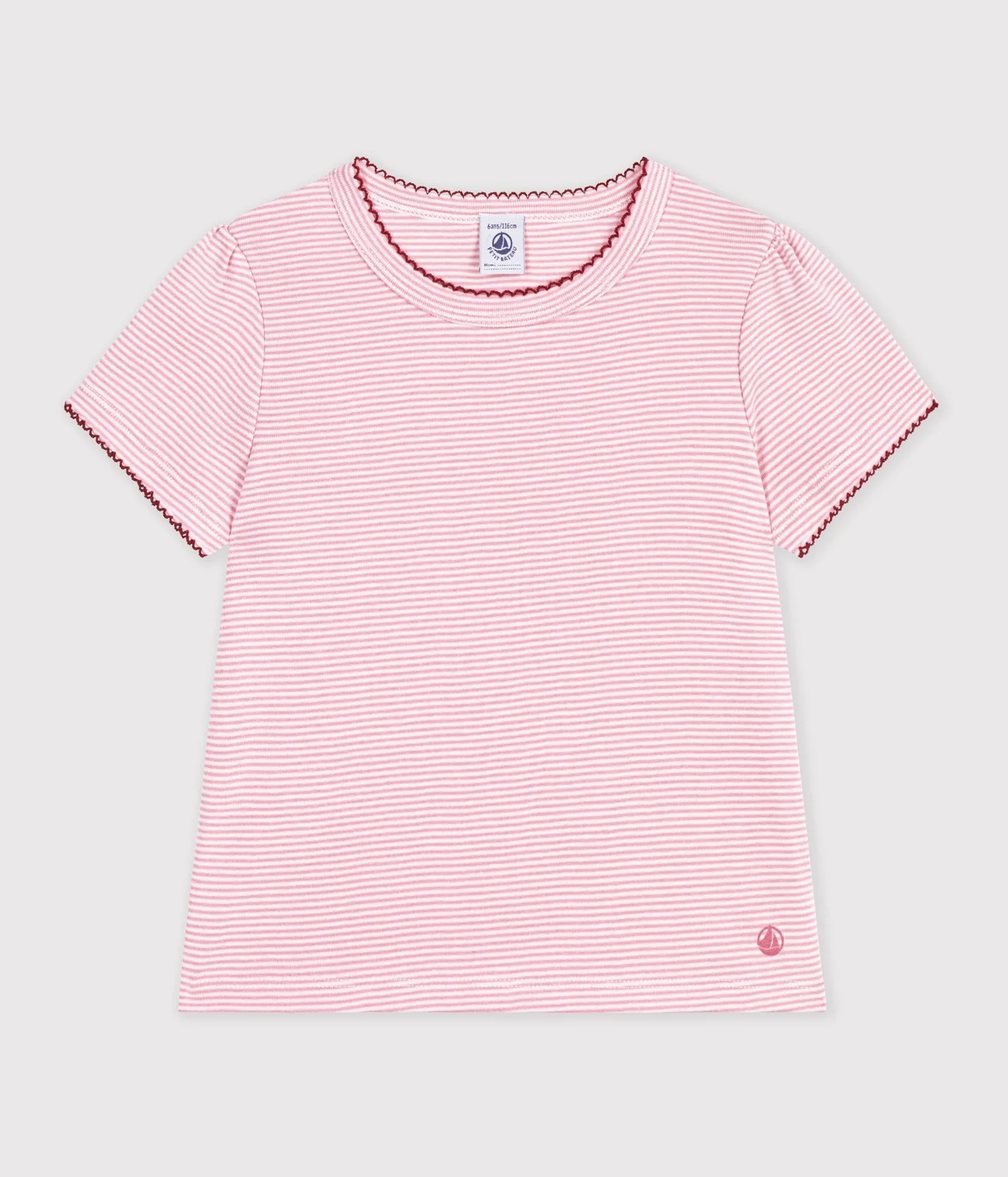 Children's short-sleeved stripy T-shirt