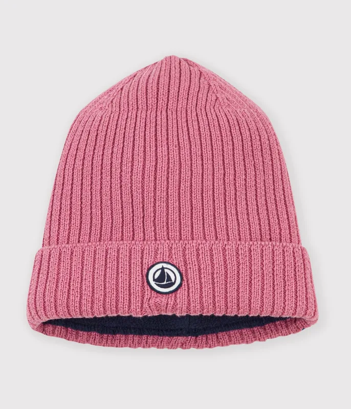 Unisex cotton beanie for children with Fleece lining