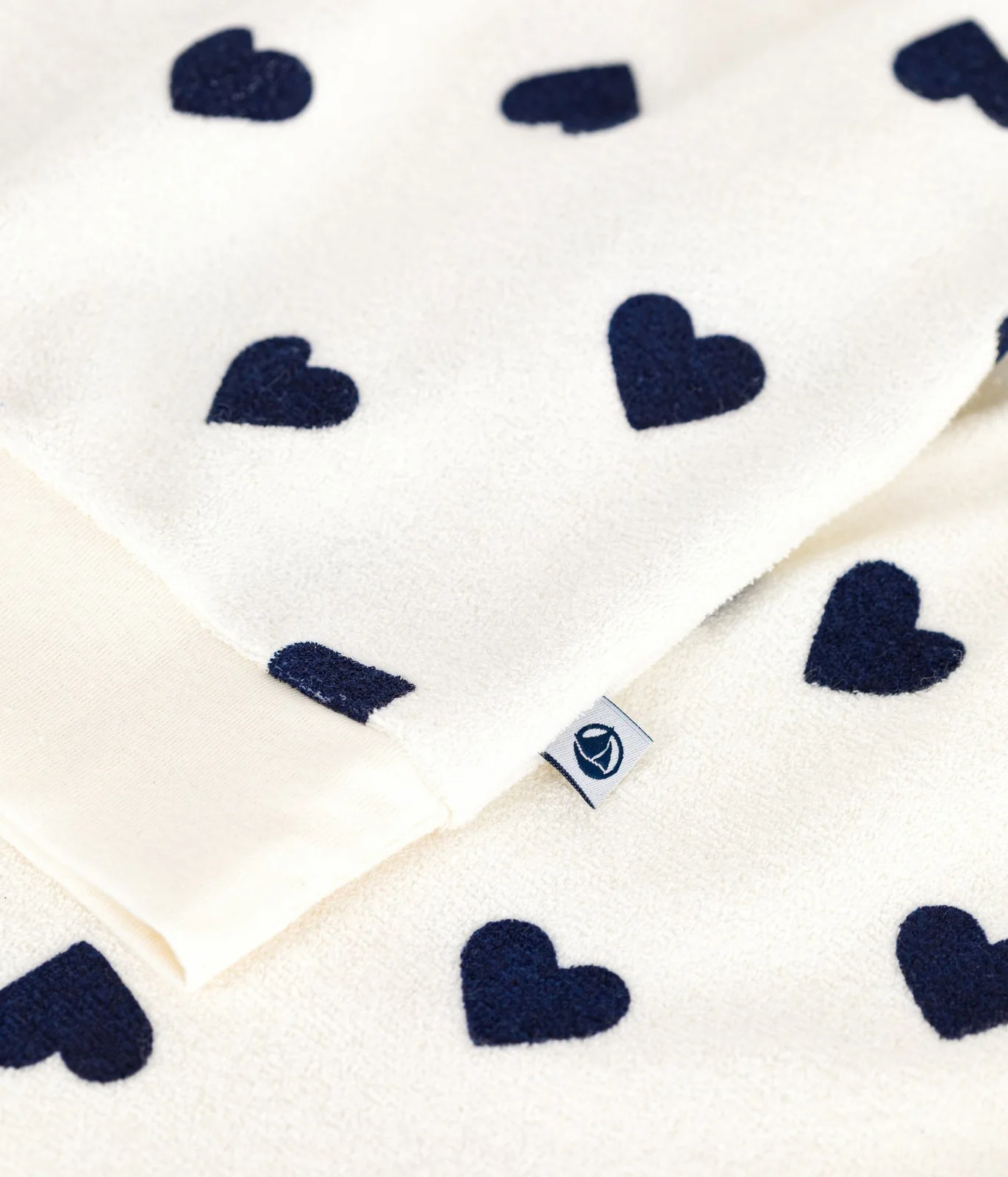 Women's cotton terry pyjamas printed with hearts