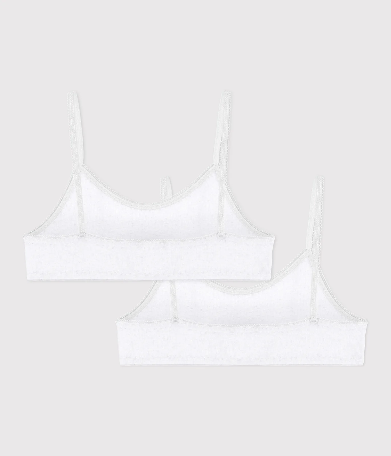 Girls' White Bralettes - 2-Pack