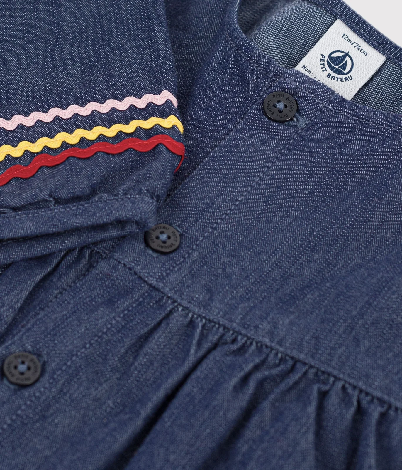 Babies' long-sleeved denim dress
