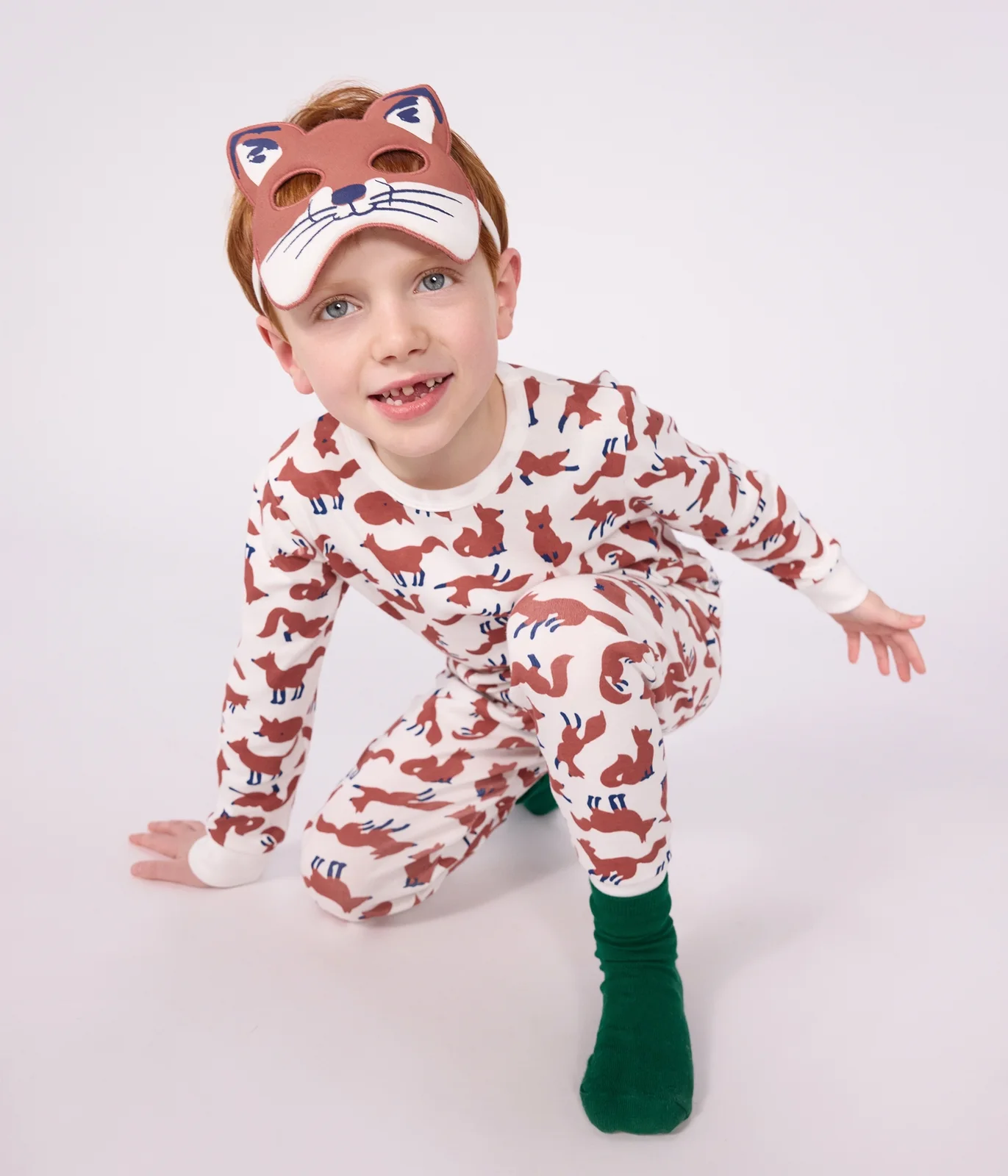 Children's cotton fox costume pyjamas