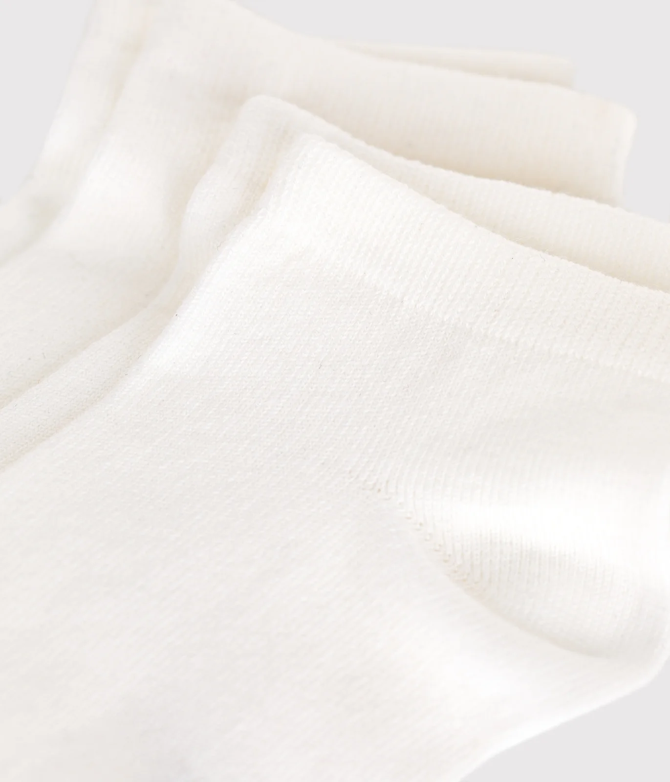 2 pairs of plain cotton ankle socks for children