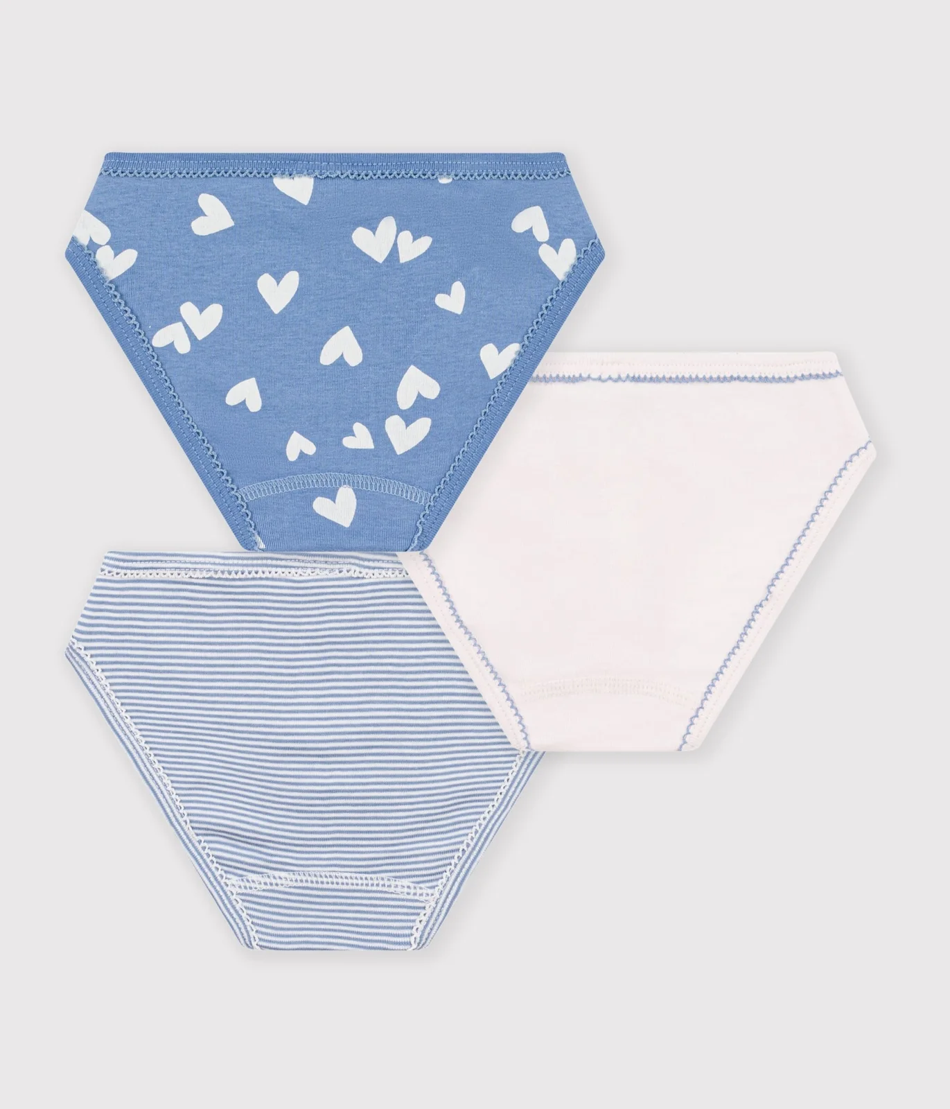 Pack of children's cotton pants with hearts