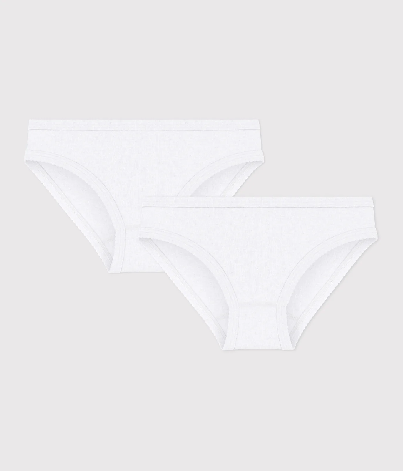 Girls' White Knickers - 2-Pack