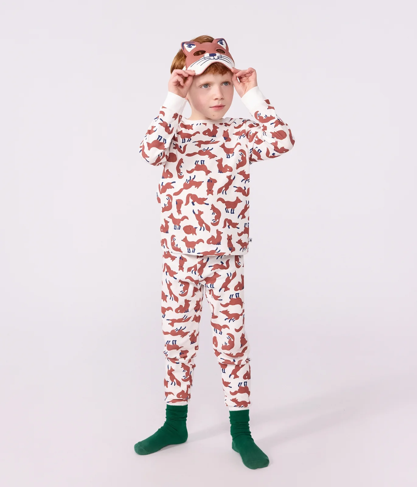 Children's cotton fox costume pyjamas