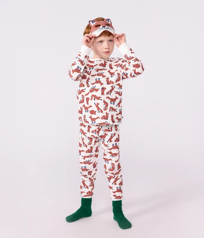 Children's cotton fox costume pyjamas
