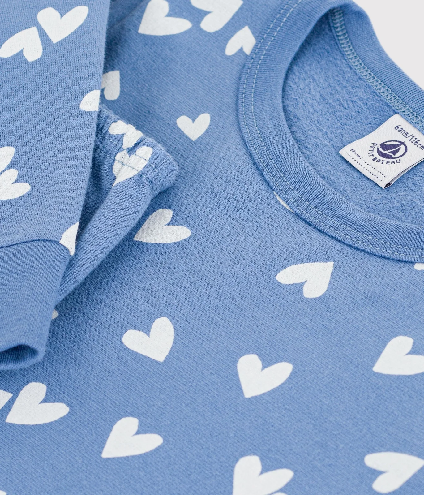 Children's fleece pyjamas with hearts
