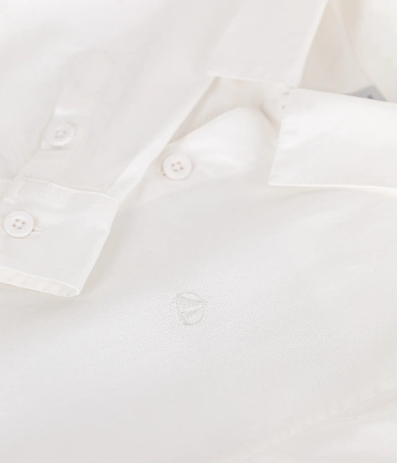 Children's long-sleeved plain cotton shirt