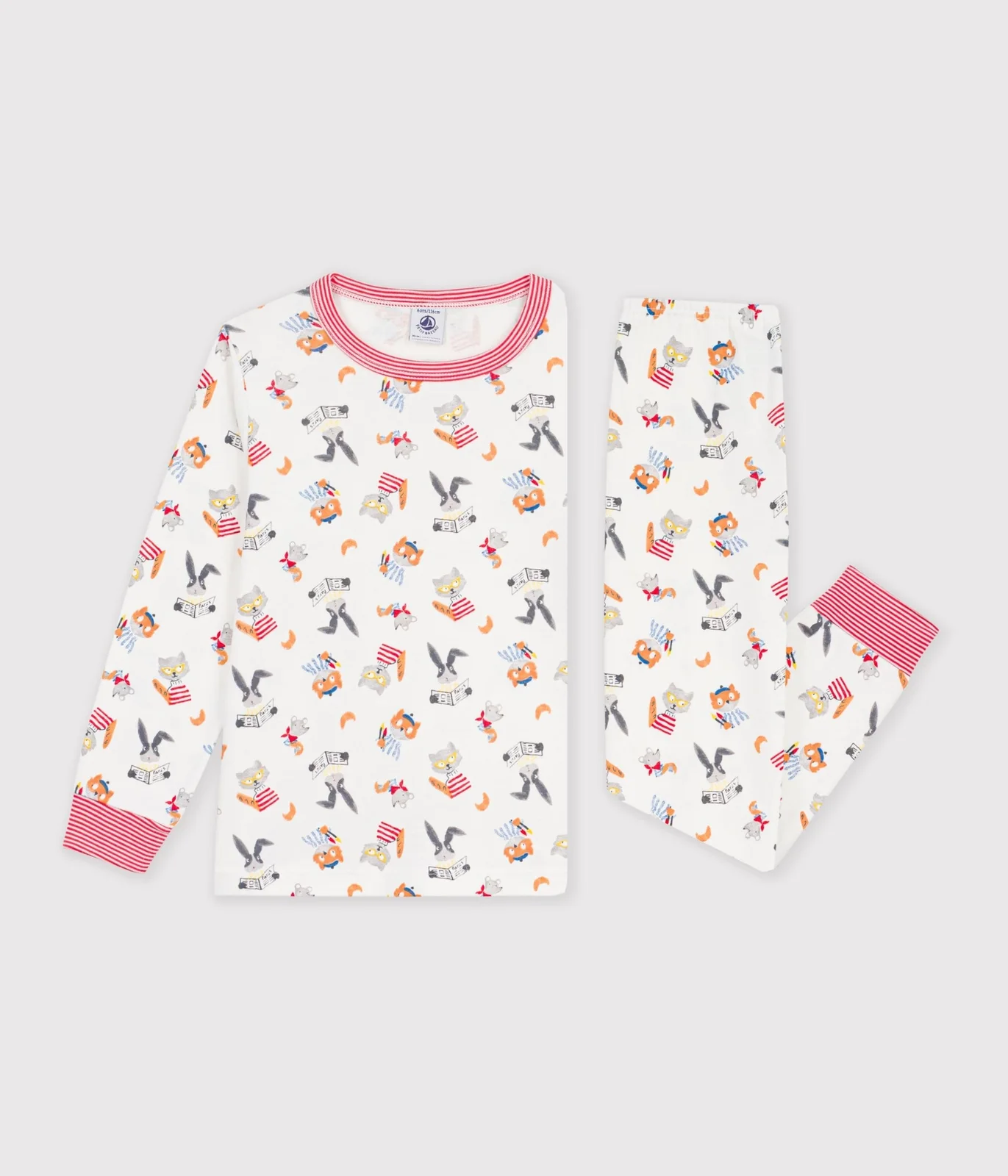 Children's pyjamas in cotton with an animal print