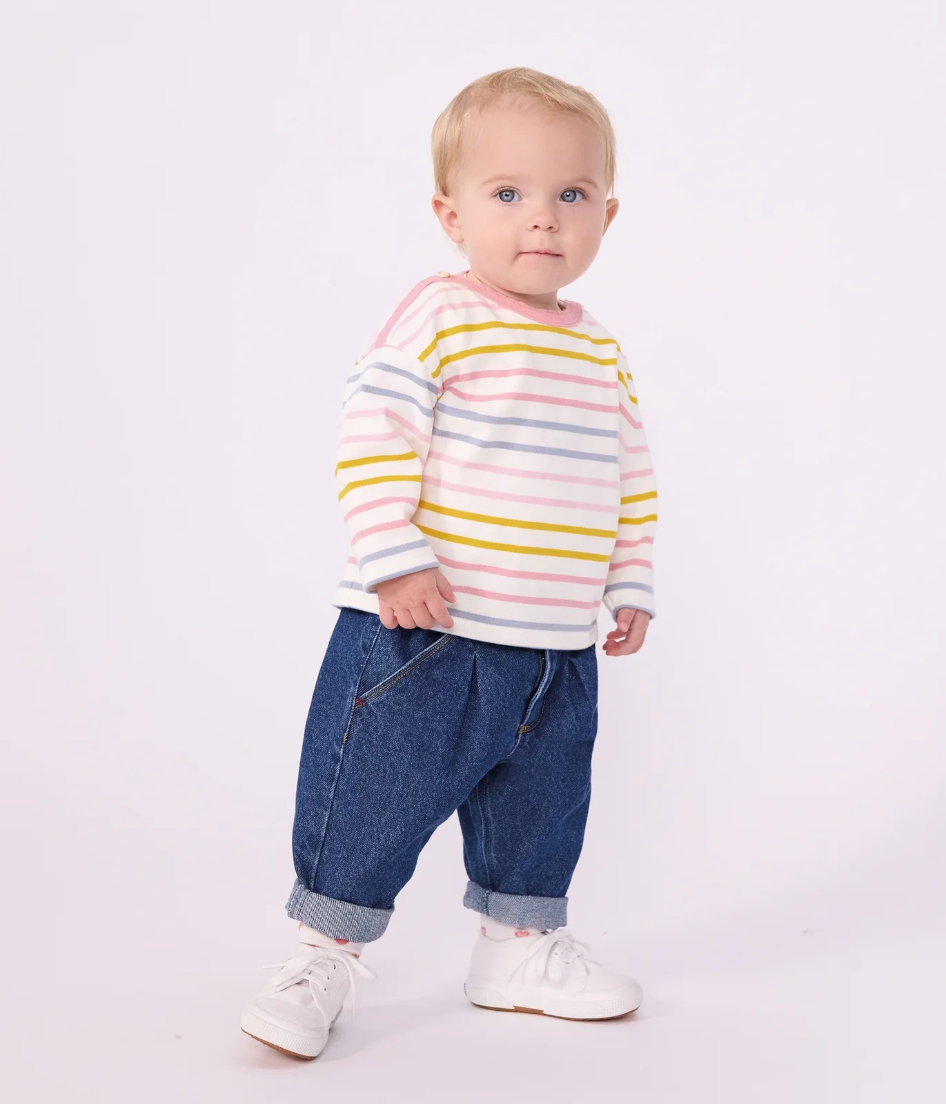 Babies' cotton Breton top