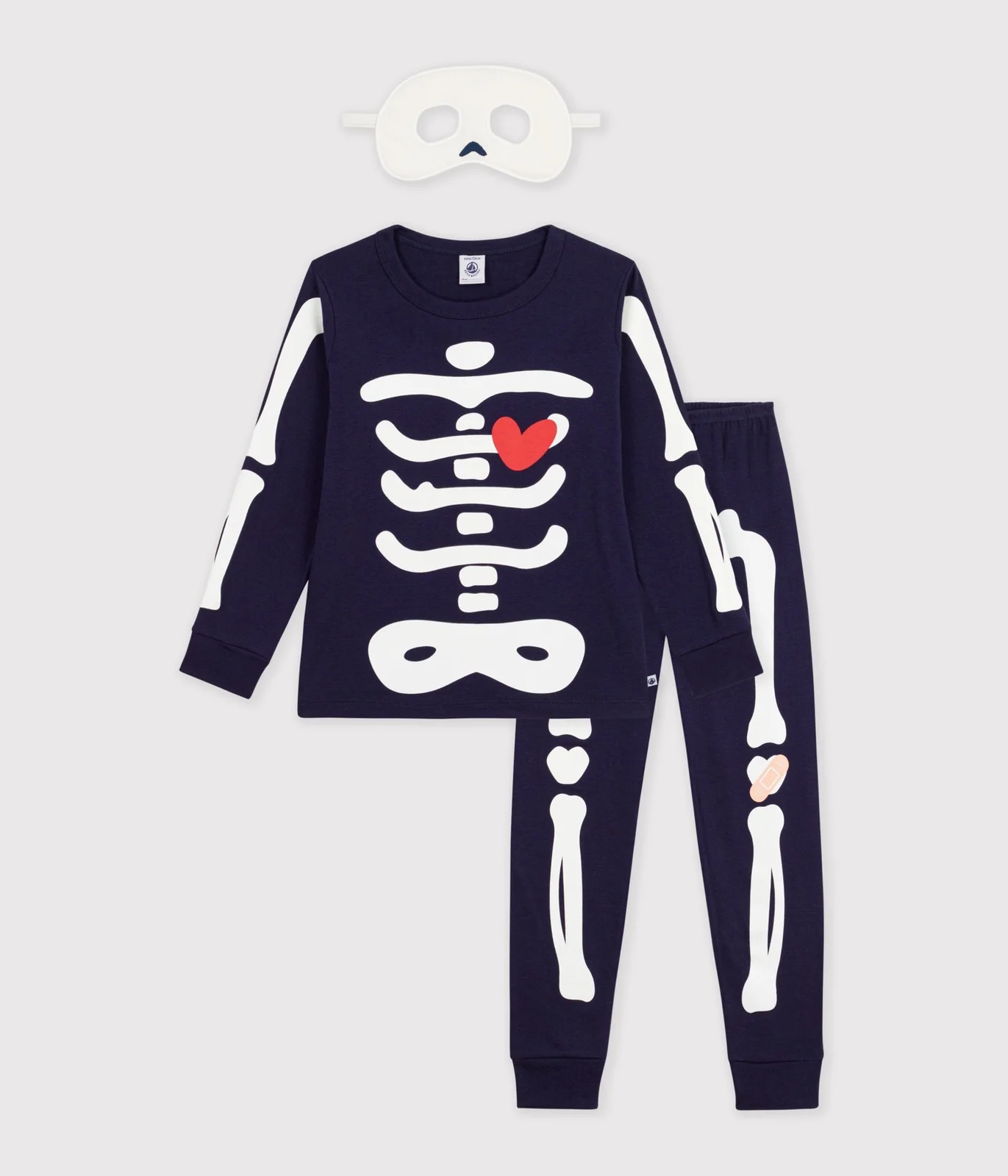 Children's cotton skeleton costume pyjamas