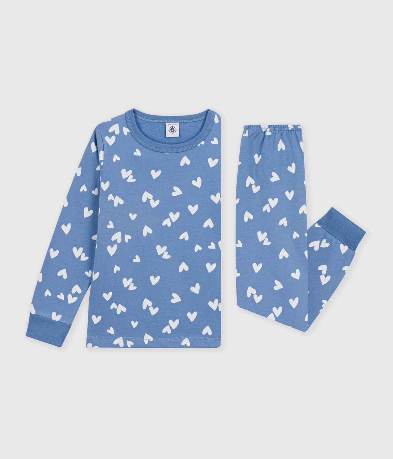 Children's fleece pyjamas with hearts