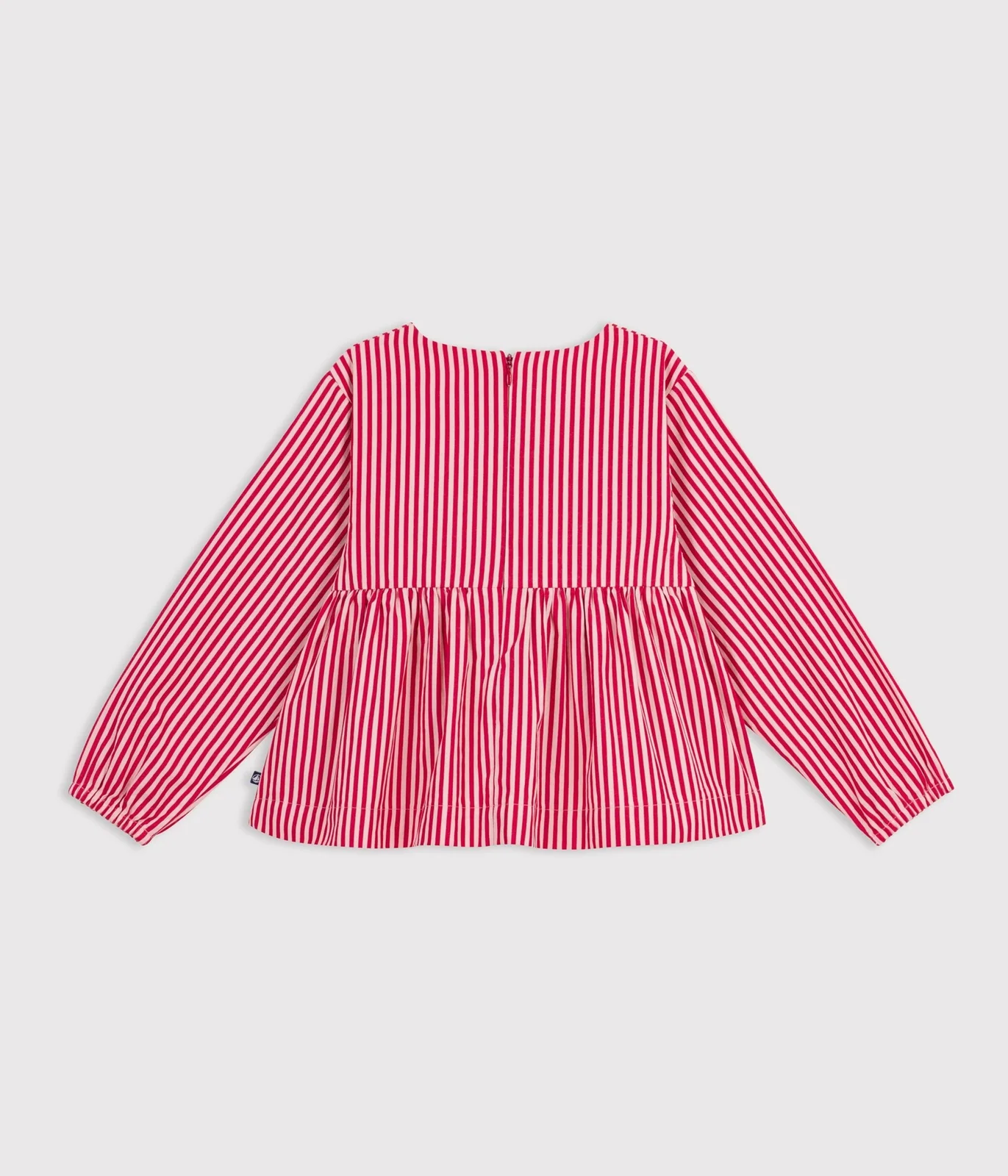 Children's long-sleeved stripy cotton blouse