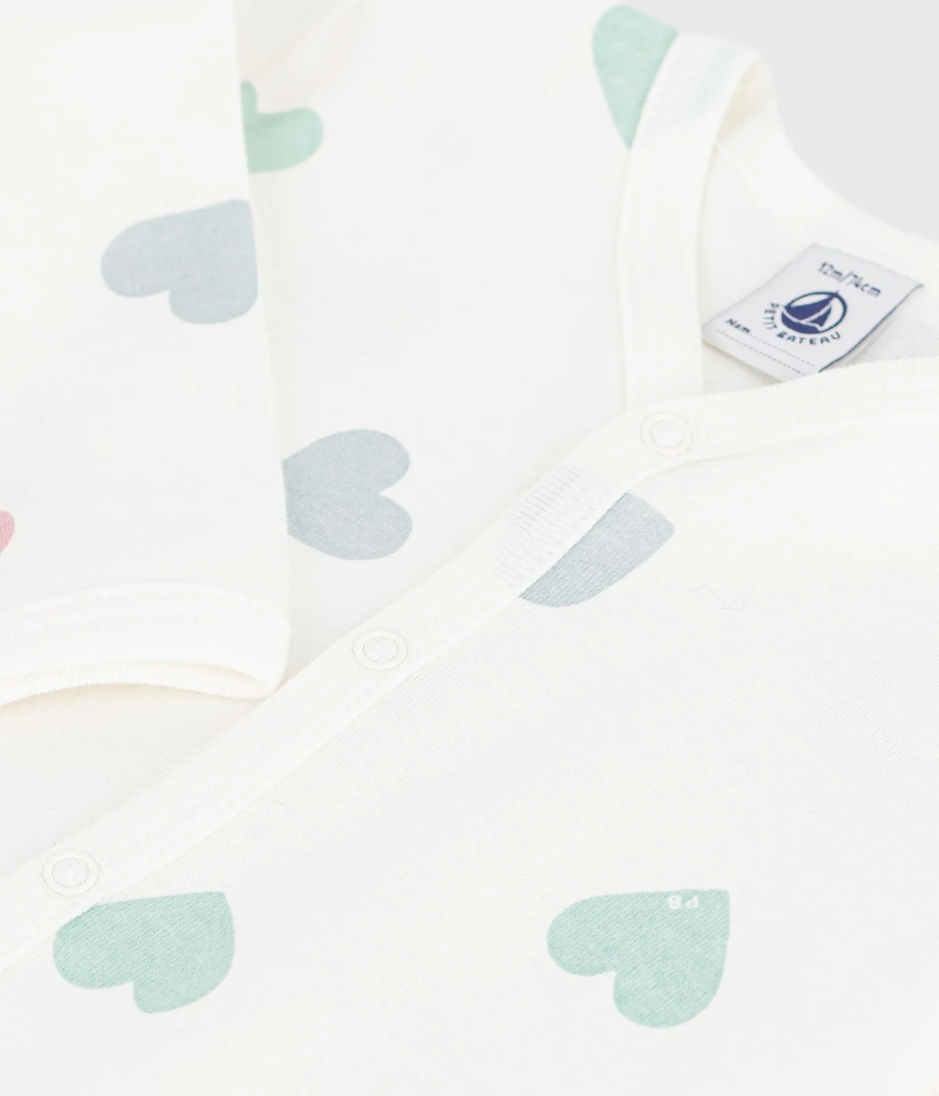 Pyjama bébé en coton sans pieds imprimé cœurs