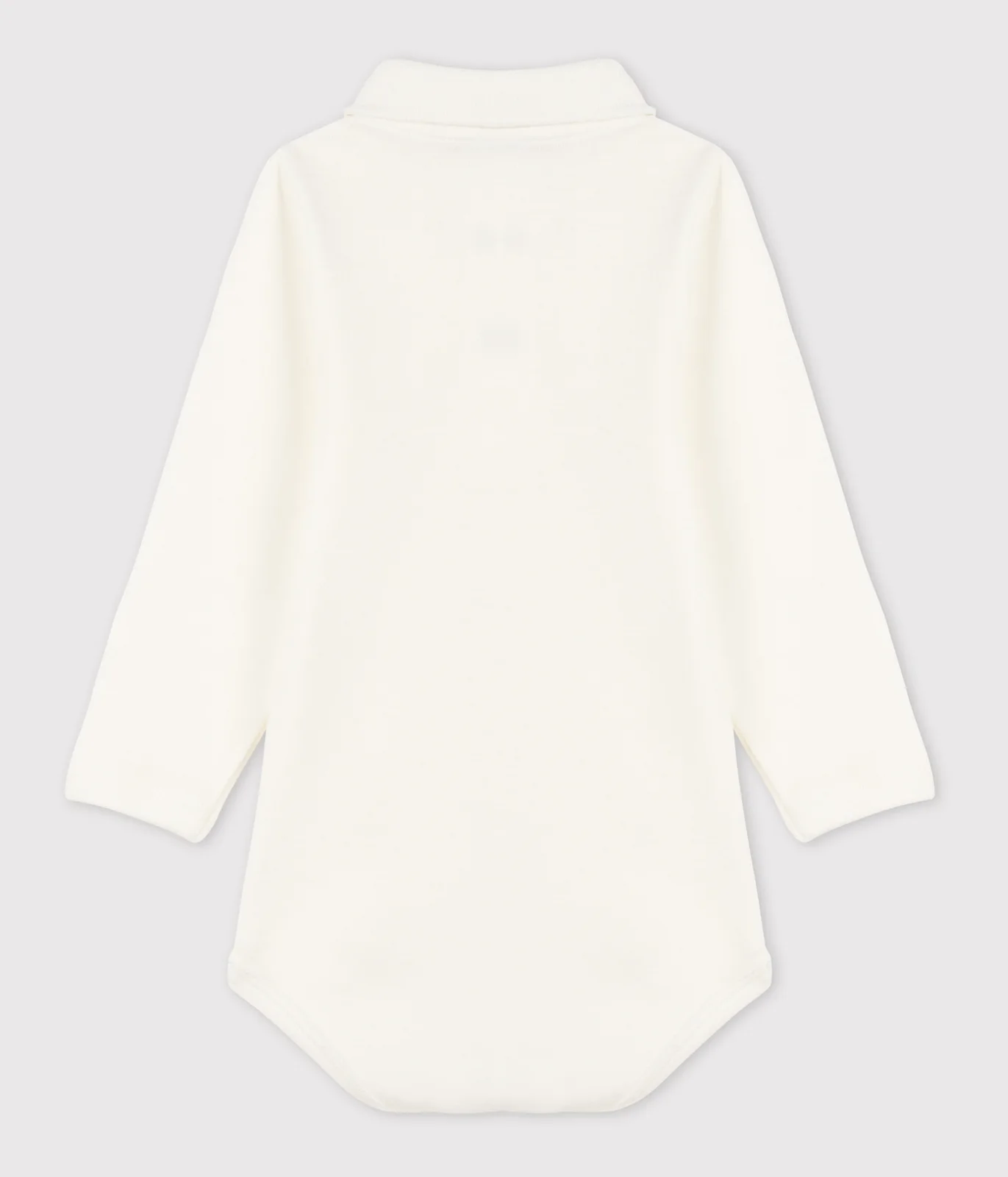 Babies' plain cotton body with a polo collar