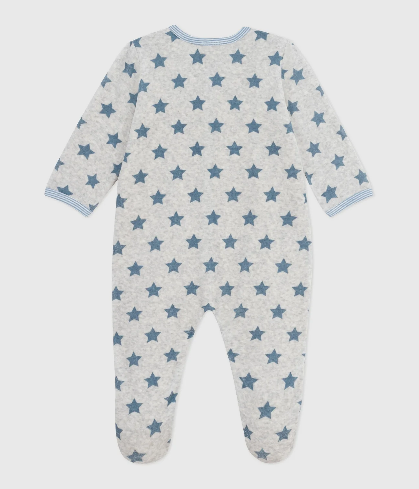 Babies' star-print velour pyjamas