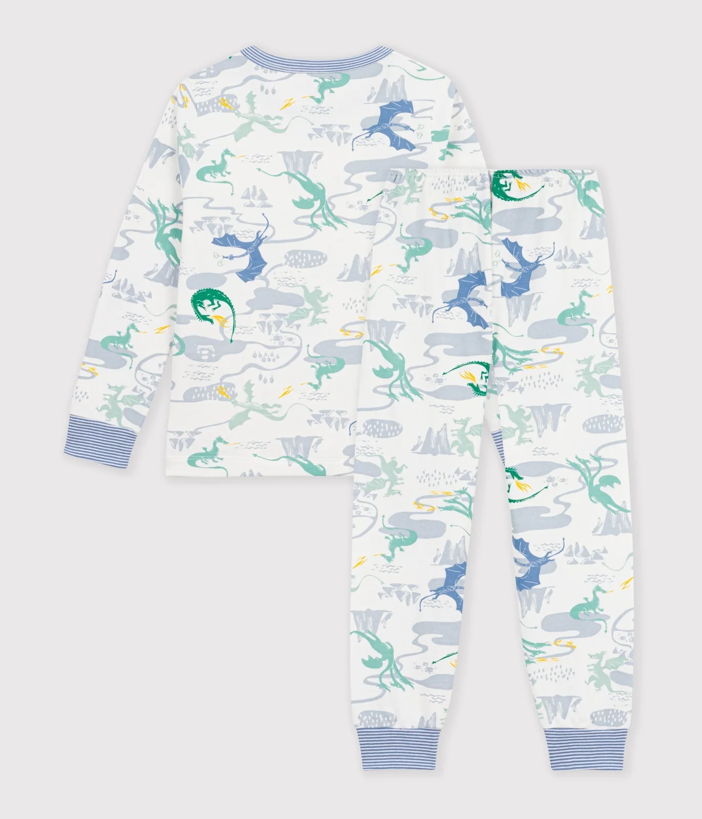 Children's pyjamas in fleece with a dragon print