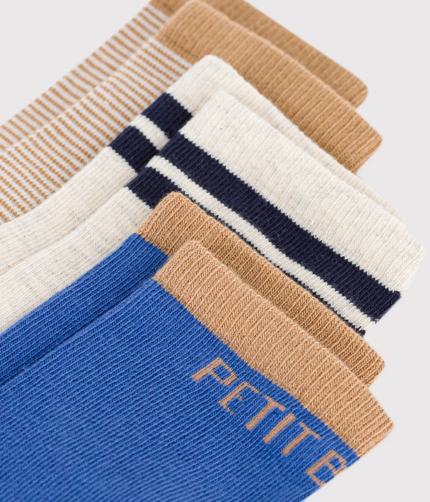 3 pairs of children's stripy cotton socks