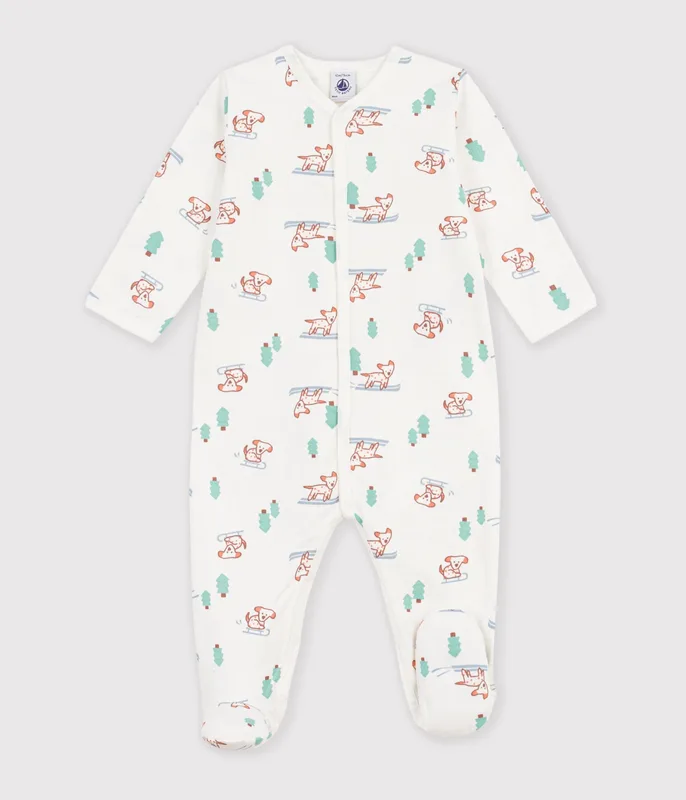 Babies' dog print fleece pyjamas