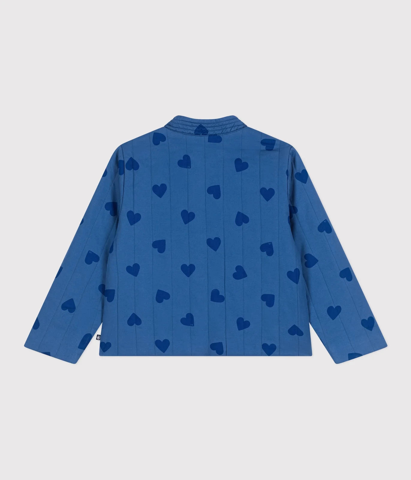 Children's heart-patterned cotton jacket