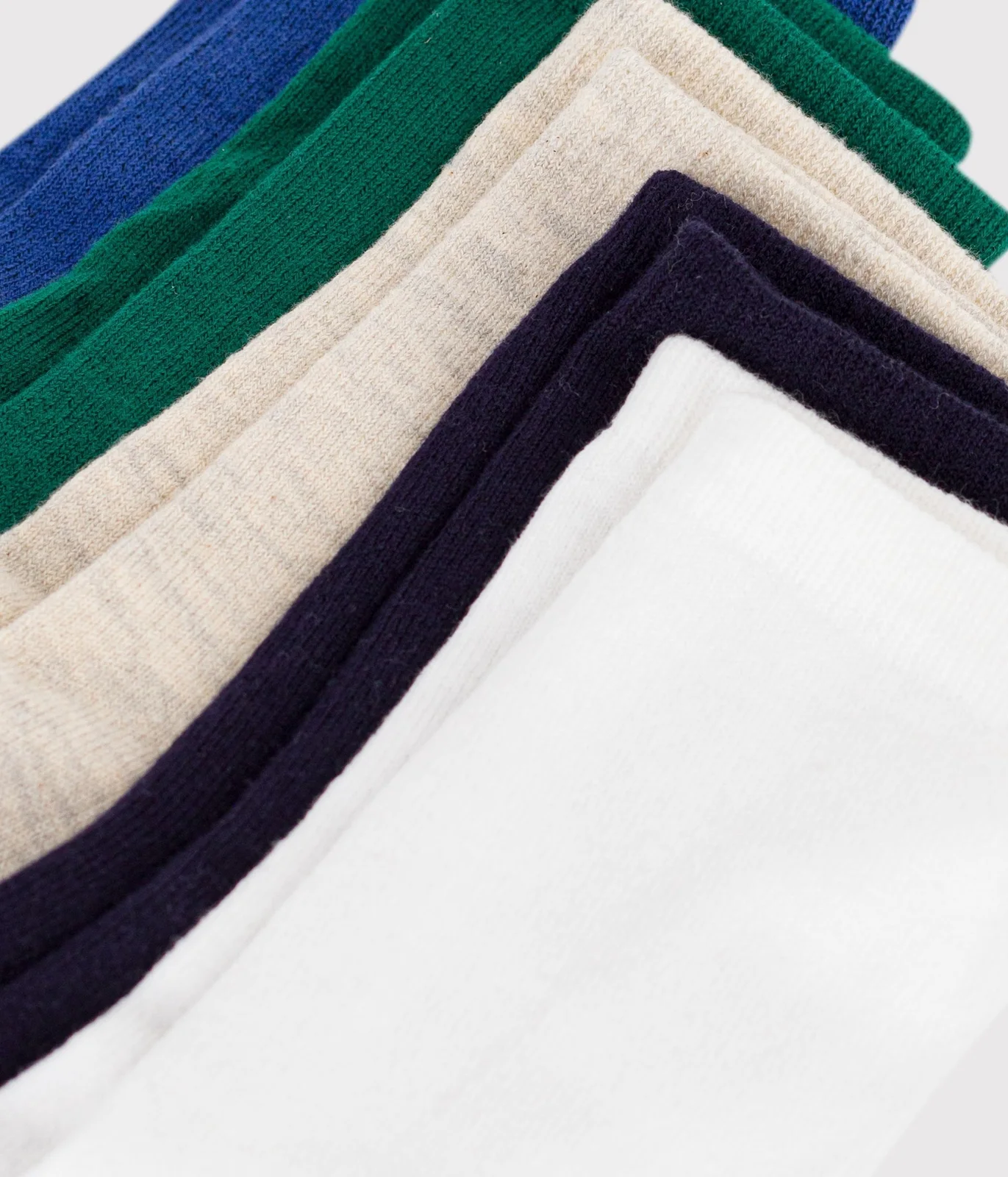 5 pairs of children's plain cotton socks