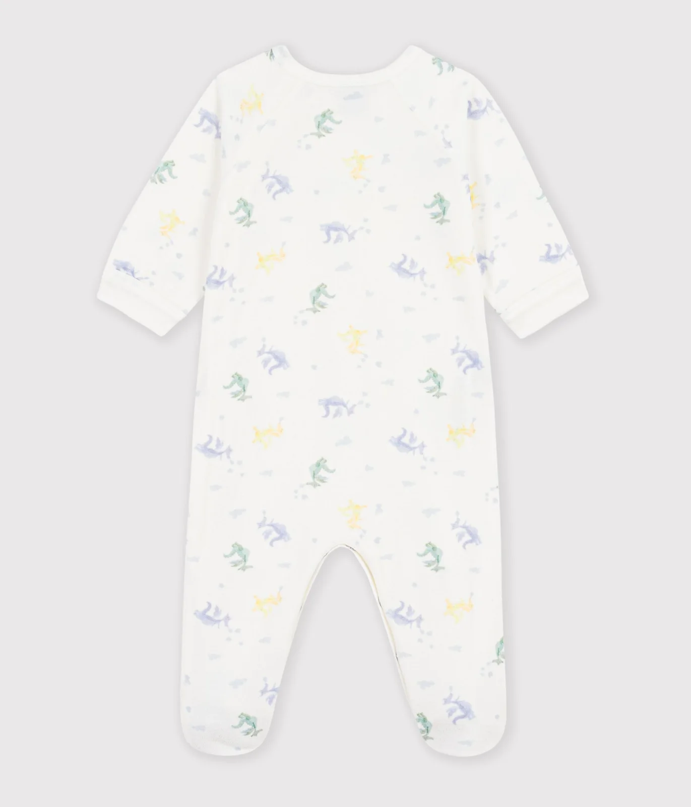 Babies' velour pyjama suit printed with dragons