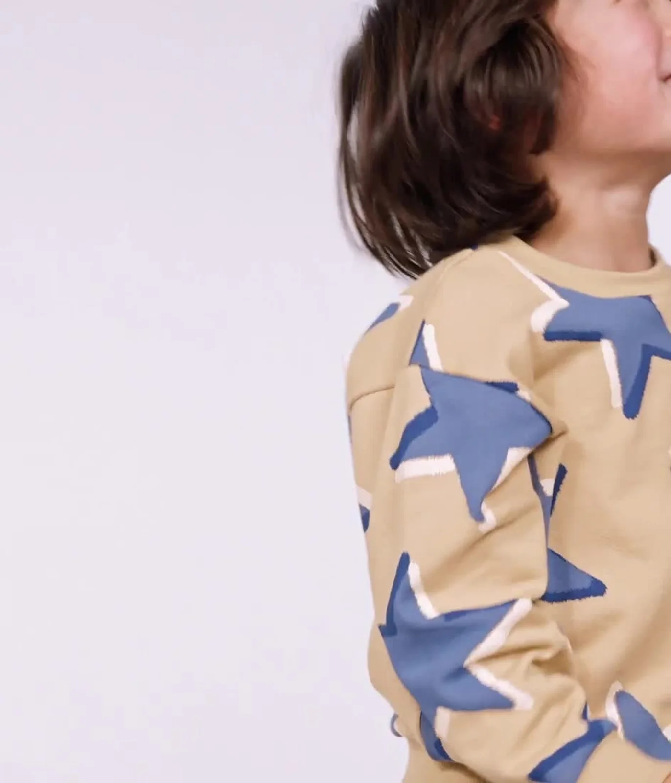 Children's star print cotton sweatshirt