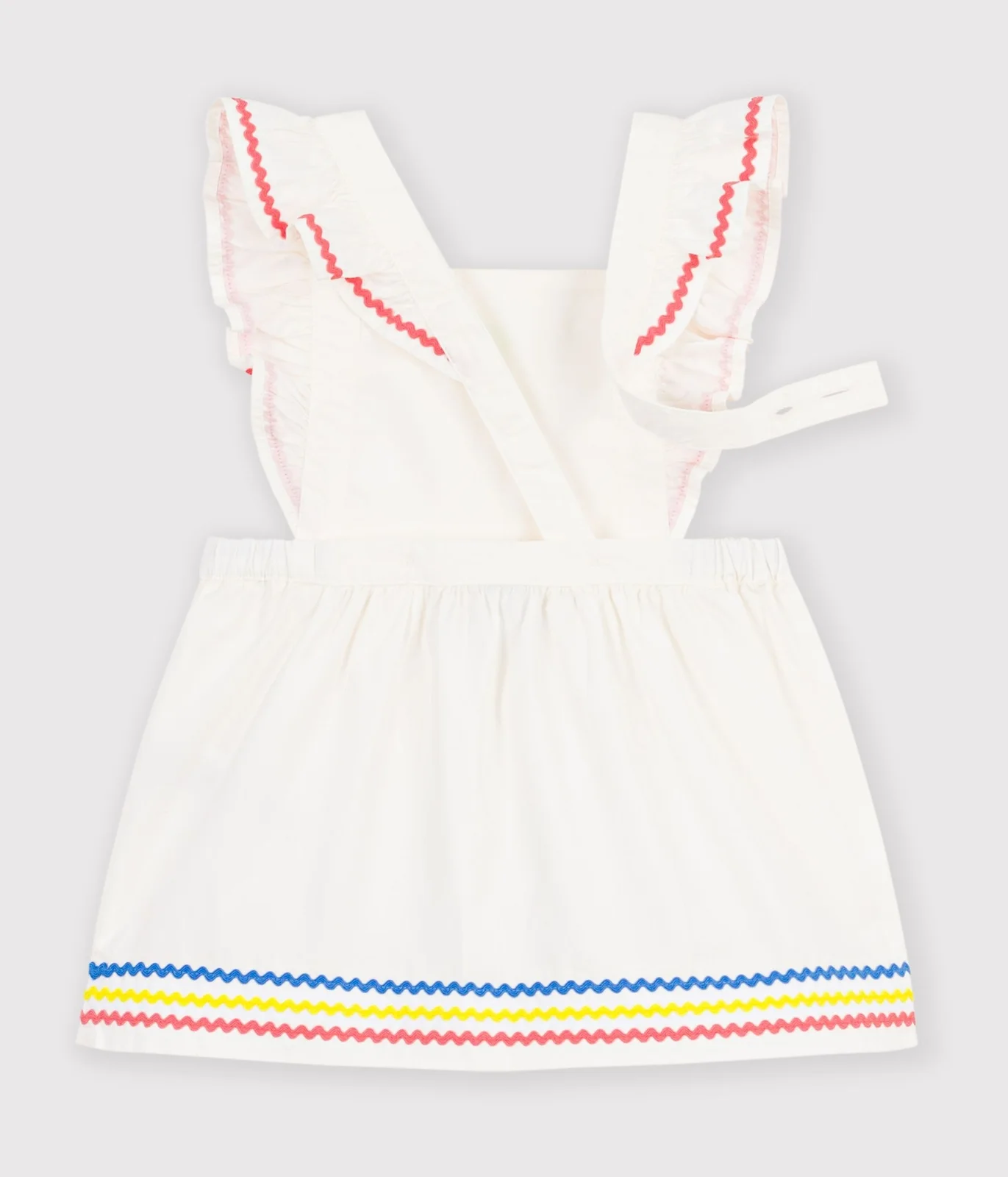 Babies' plain cotton dungarees