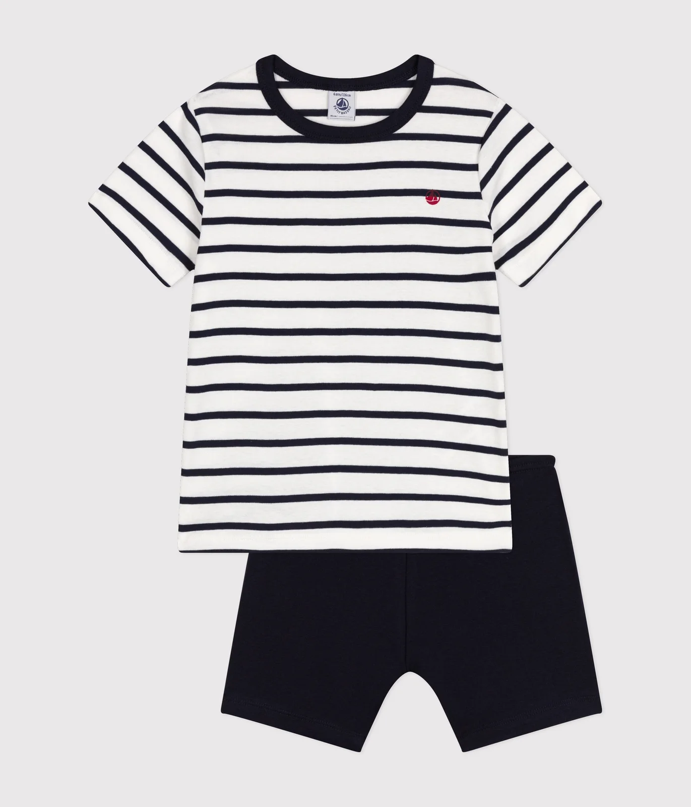 Boys' Short Cotton Pyjamas with Sailor Stripes