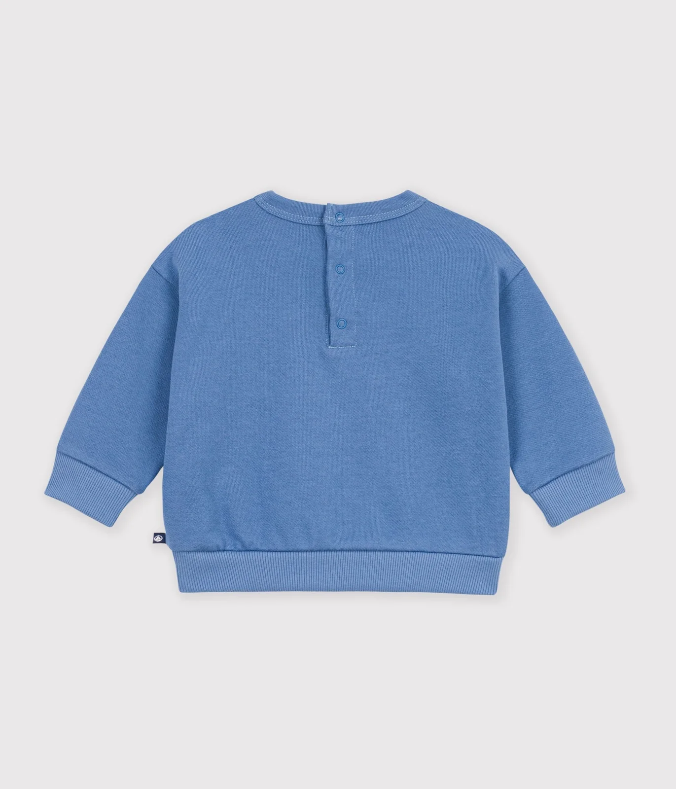 Babies' sweatshirt in plain cotton with embroidery