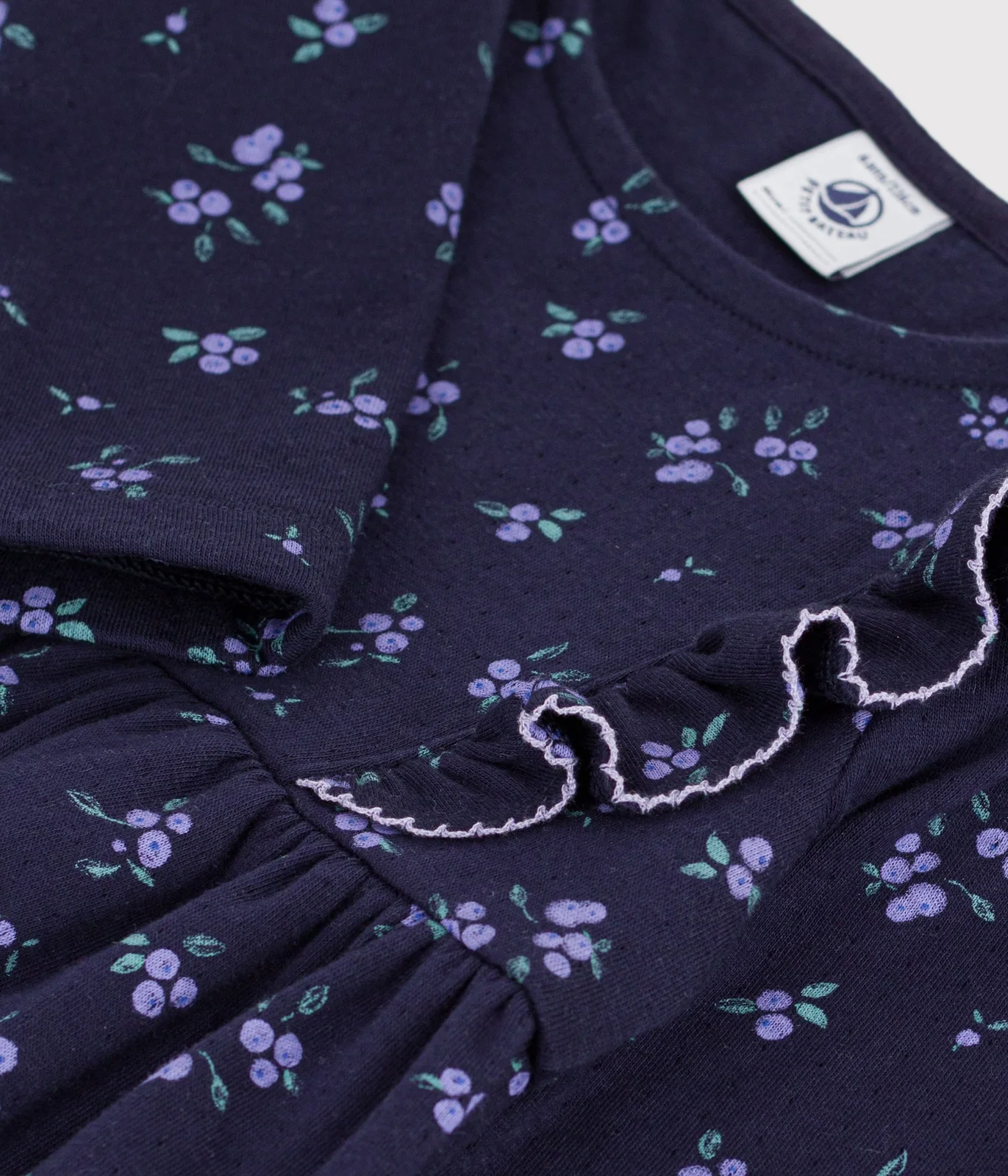 Children's sleeveless cotton dress with flowers