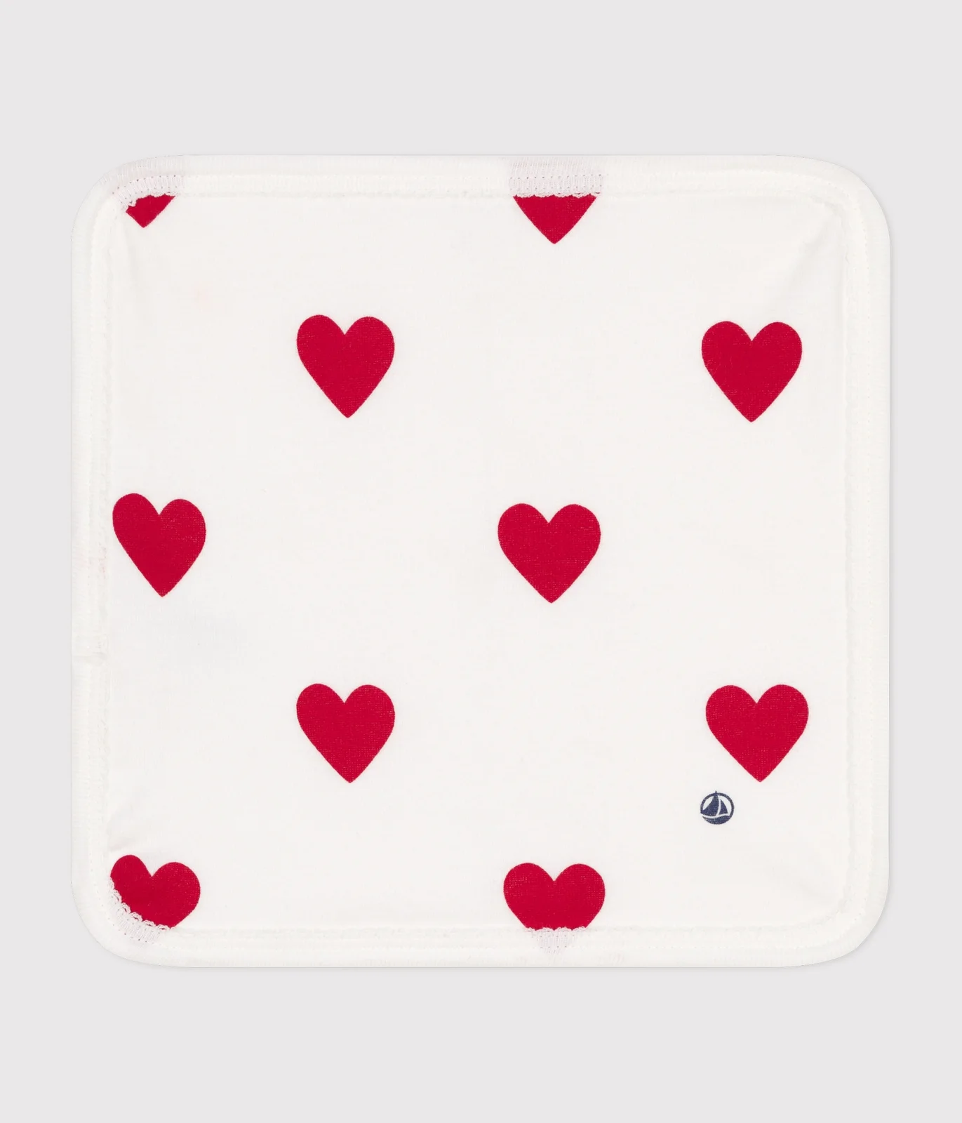 Heart pattern cotton and terry baby wipes