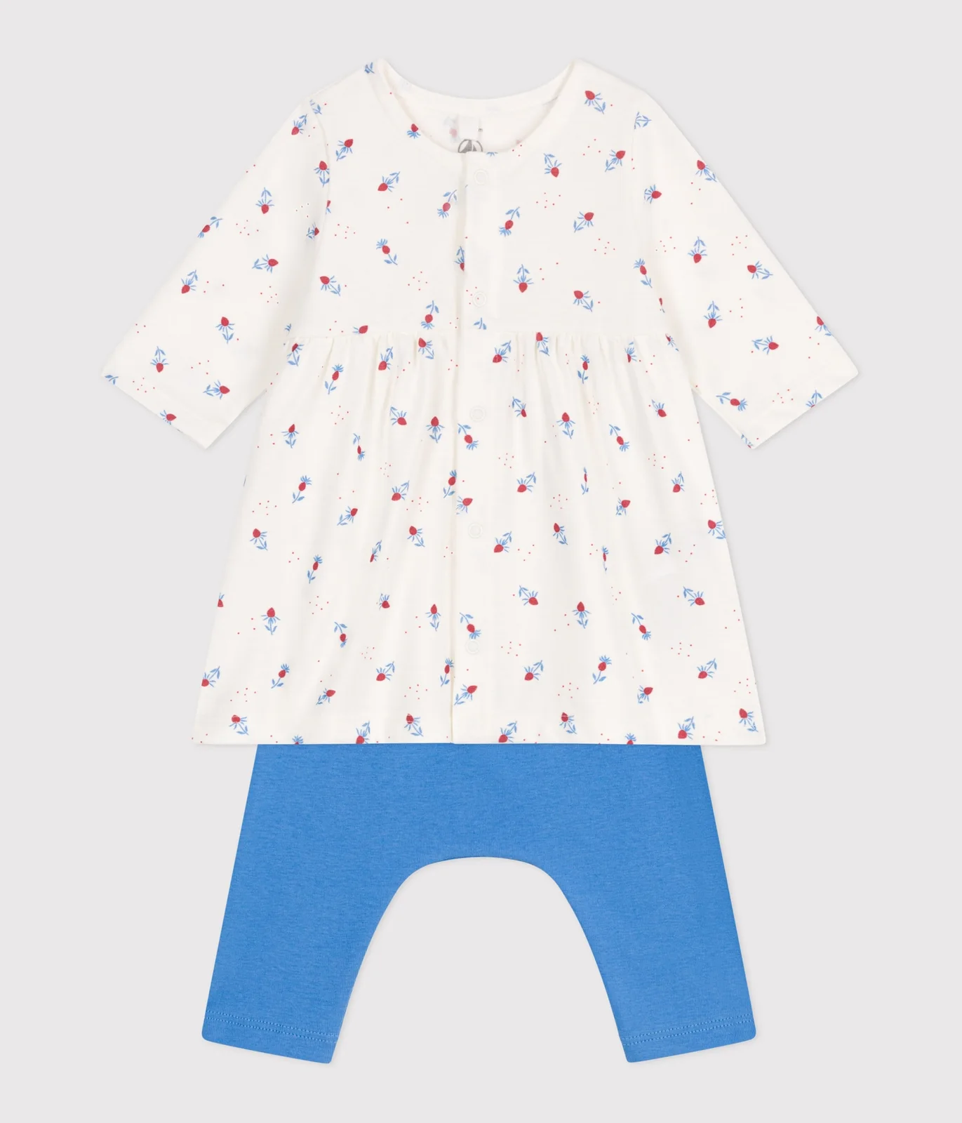 Babies' cotton dress and leggings