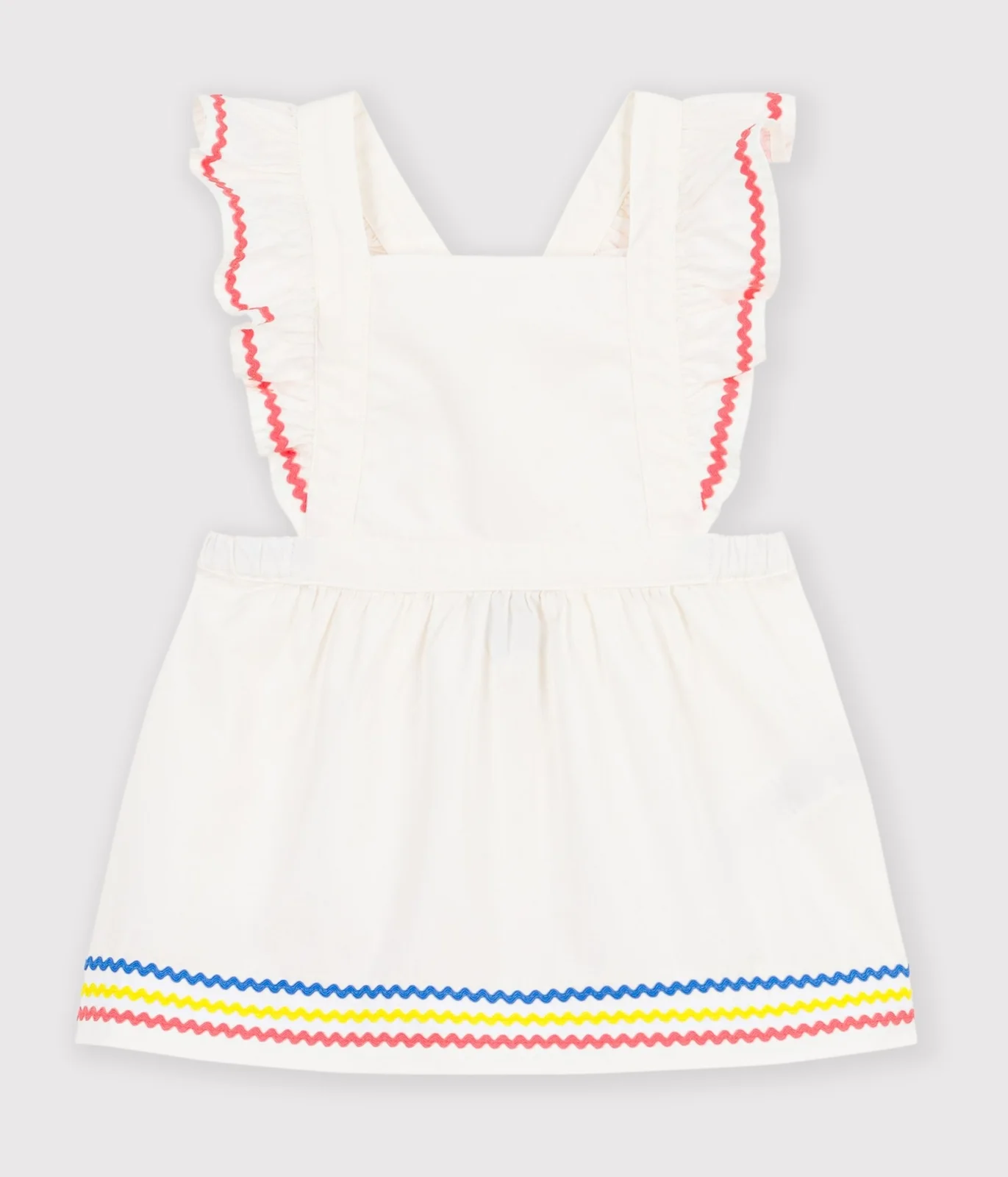 Babies' plain cotton dungarees