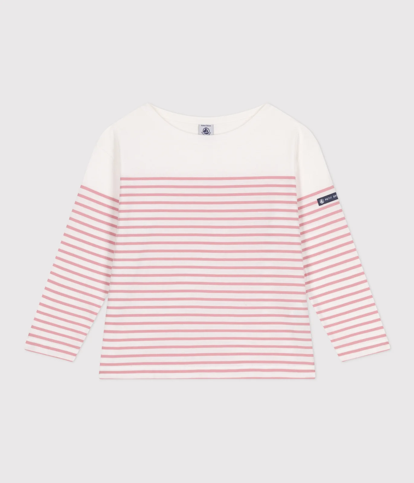 Children's long-sleeved cotton Breton T-shirt