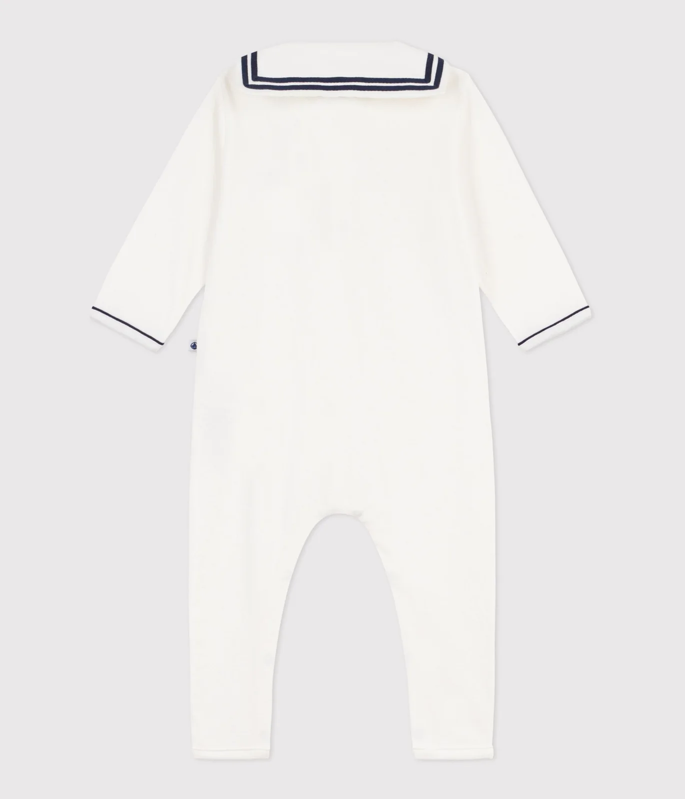 Babies' footless cotton pyjama suit with a sailor collar
