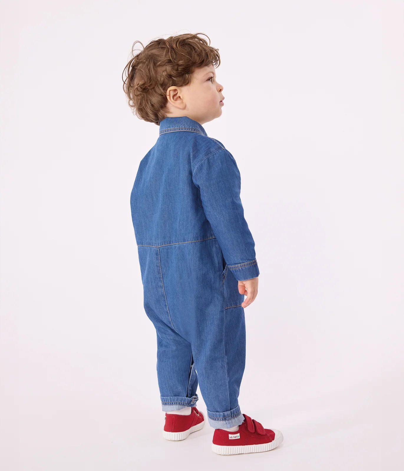 Babies' Long Denim Jumpsuit