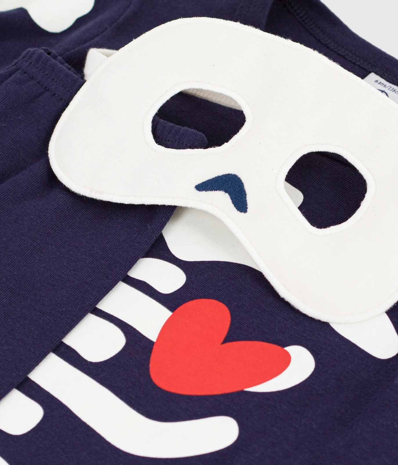 Children's cotton skeleton costume pyjamas