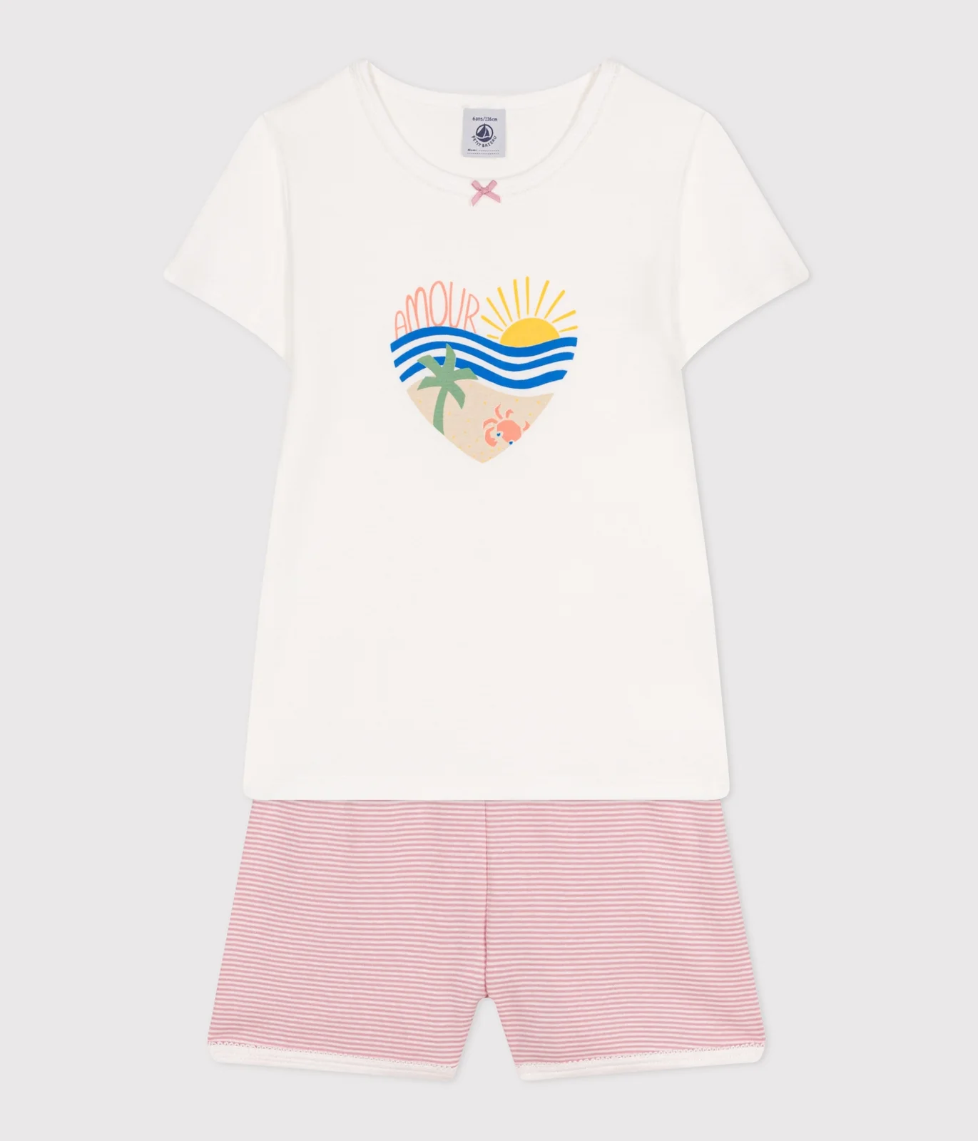Children's short cotton pyjamas